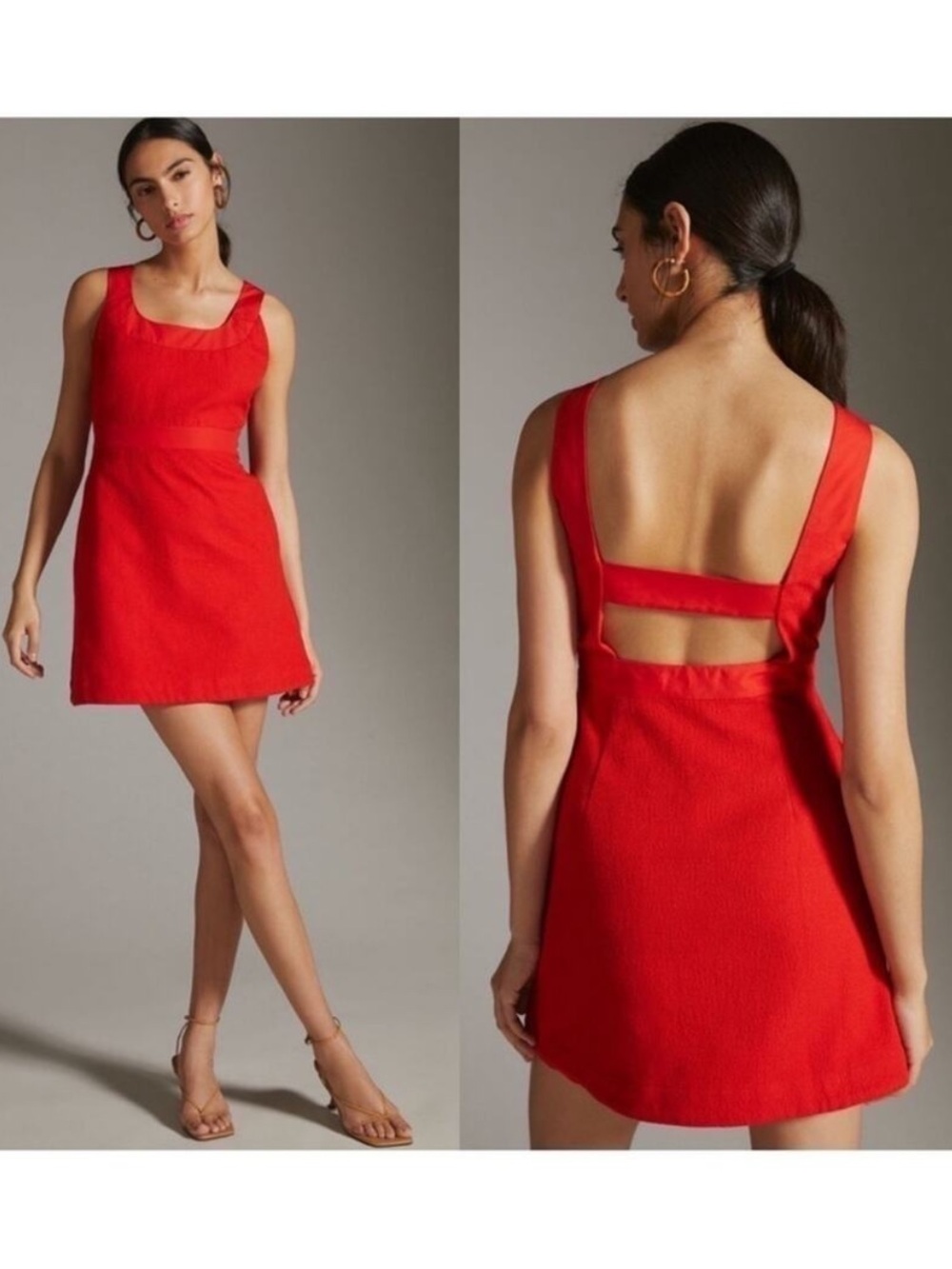 Anthropologie Maeve Sleeveless Scoop-Neck Mini Dress